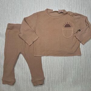 Zara baby cyan ribbed set